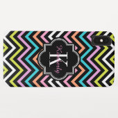 Colorful Modern Chevron Black Monogram Case-Mate iPhone Case (Achterkant (horizontaal))