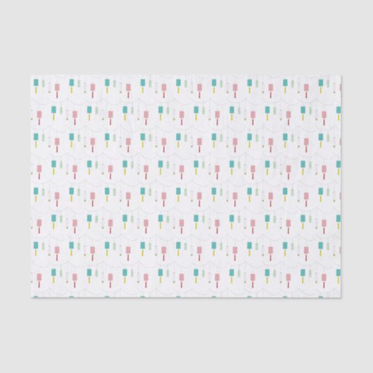 Colorful Modern Chinese Lantern Minimalist Pattern Tissuepapier (Voorkant)
