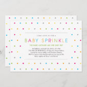 Colorful Modern Clean Neutral Baby Sprinkle nodigt Kaart (Voorkant / Achterkant)