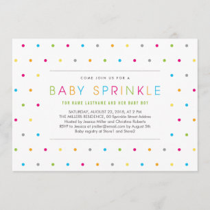Colorful Modern Clean Neutral Baby Sprinkle nodigt Kaart