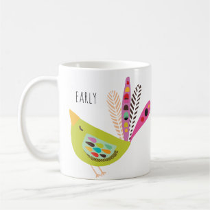 Colorful Modern Early Bird  Koffiemok