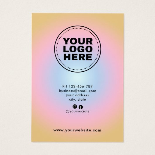 Colorful Modern Earring Display Kaart (Achterkant)