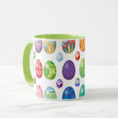 Colorful Modern Easter Eggs Pattern | FEESTDAGEN Mok (Voorkant links)