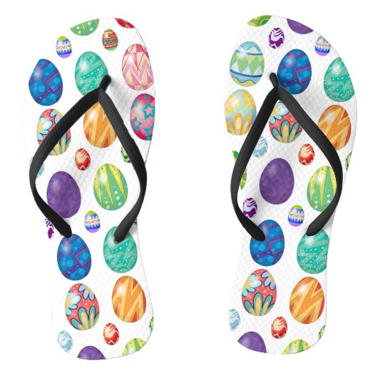 Colorful Modern Easter Eggs Pattern | FEESTDAGEN Teenslippers (Voetbed)