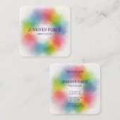 Colorful Modern Elegant Sjabloon Professional Vierkante Visitekaartje (Voorkant / Achterkant)