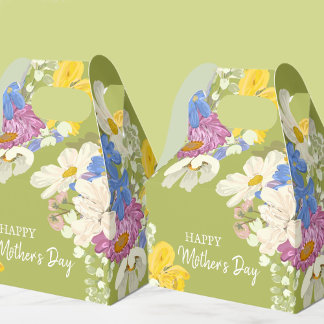 Colorful Modern Floral Blooms Mothers Day Bedankdoosjes