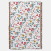 Colorful Modern Floral Pattern Deken (Voorkant Verticaal)