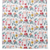 Colorful Modern Floral Pattern Douchegordijn (Voorkant)