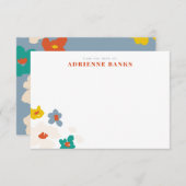 Colorful Modern Floral Personal Stationery Note Bedankkaart (Voorkant / Achterkant)