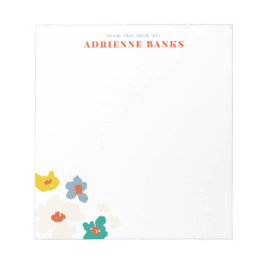 Colorful Modern Floral Personal Stationery Note Notitieblok