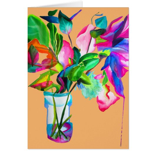 Colorful modern florale bloemen waterverf (Voorkant)