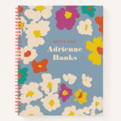 Colorful Modern Flowers Personalized Notitieboek (Voorkant)