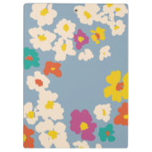 Colorful Modern Flowers Personalized Notitieboek Klembord (Achterkant)