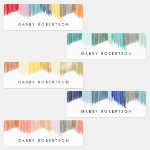 Colorful Modern Fringe Persoonlijke naamlabels Labels