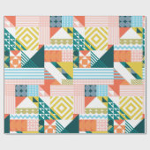 Colorful Modern Geometric Abstract Patroon Cadeaupapier (Vlak)