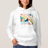 Colorful Modern Geometric Abstract Patroon Hoodie (Voorkant)