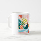 Colorful Modern Geometric Abstract Patroon Koffiemok (Voorkant links)