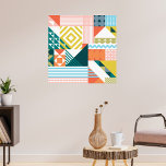 Colorful Modern Geometric Abstract Patroon Poster<br><div class="desc">Breng uw ruimte tot leven met dit opvallende geometrische poster. De gedurfde kleuren en het abstracte modeconcept uit het midden van de eeuw voegen een retro maar eigentijdse flair toe aan elke kamer. Ideaal voor thuiskantoren,  studio's of creatieve ruimtes die een vleugje levendige stijl nodig hebben.</div>