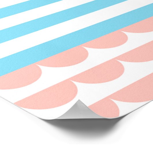 Colorful Modern Geometric Abstract Patroon Poster (Hoek)