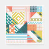 Colorful Modern Geometric Abstract Patroon Servet (Voorkant)
