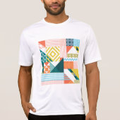 Colorful Modern Geometric Abstract Patroon T-shirt (Voorkant)