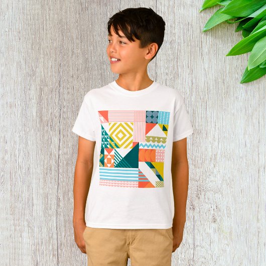 Colorful Modern Geometric Abstract Patroon T-shirt