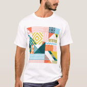 Colorful Modern Geometric Abstract Patroon T-shirt (Voorkant)