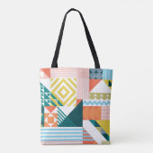 Colorful Modern Geometric Abstract Patroon Tote Bag (Achterkant)