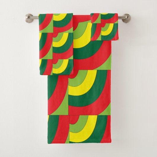 Colorful Modern Geometric Arch Patroon Bad Handdoek (Insitu)