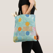 “Colorful Modern Geometric ” Boodschappentas Tote Bag (Dichtbij)