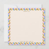 Colorful Modern Geometric Border Personalized Name Bedankkaart (Voorkant)