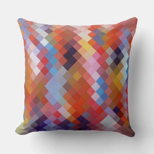 Colorful Modern Geometric Diamond Pattern #11 Kussen (Voorkant)