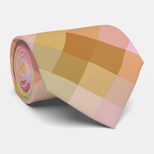 Colorful Modern Geometric Diamond Pattern #12 Stropdas (Opgerold)