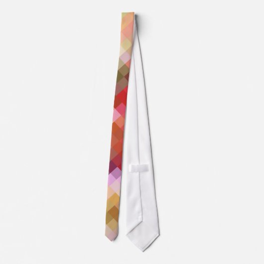 Colorful Modern Geometric Diamond Pattern #12 Stropdas (Achterkant)