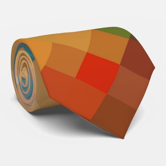 Colorful Modern Geometric Diamond Pattern #19 Stropdas (Opgerold)