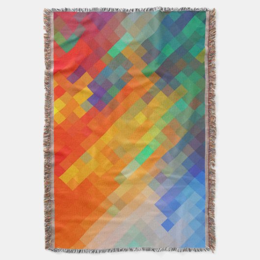 Colorful Modern Geometric Diamond Pattern #20 Deken (Voorkant Verticaal)