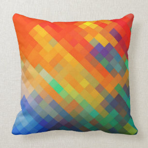 Colorful Modern Geometric Diamond Pattern #20 Kussen