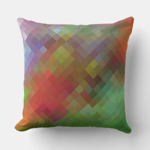 Colorful Modern Geometric Diamond Pattern #4 Kussen