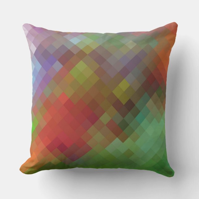 Colorful Modern Geometric Diamond Pattern #4 Kussen (Voorkant)