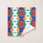 Colorful Modern Geometric Diamond Pattern Bad Handdoek (Wasdoekje)