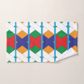 Colorful Modern Geometric Diamond Pattern Bad Handdoek (Handdoek)