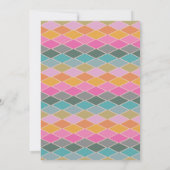 Colorful Modern Geometric Diamonds Baby shower Kaart (Achterkant)