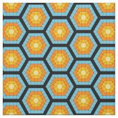 Colorful Modern Geometric Honeycomb Pattern Stof (Swatch)