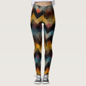 Colorful Modern Geometric Pattern #20 Leggings (Voorkant)