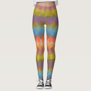 Colorful Modern Geometric Pattern #37 Leggings