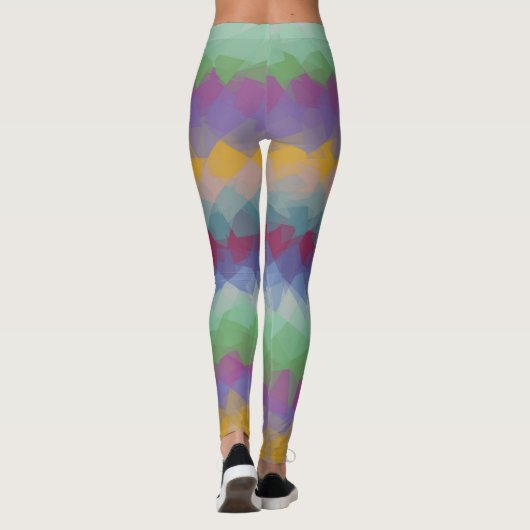 Colorful Modern Geometric Pattern #39 Leggings (Achterkant)