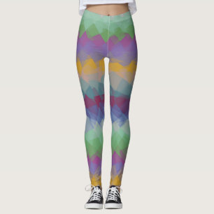 Colorful Modern Geometric Pattern #39 Leggings