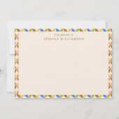 Colorful Modern Geometric Personalized Desk van Notitiekaartje (Voorkant)