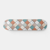 Colorful Modern Geometric Tegel Textern Patroon Persoonlijk Skateboard (Horizontaal)