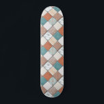 Colorful Modern Geometric Tegel Textern Patroon Persoonlijk Skateboard<br><div class="desc">Dit moderne ontwerp heeft een betegeld patroon van kleurrijke geometrische en abstracte patronen #mosaic #tiled #textured #pattern #masculine #feminine #stylish #trendy #girly #customgifts #sports #outdoor #skater #skateboard #schaats #skateboards #chic #skateboarding #fun #cool #custom #christmas #birthday #giftsforher</div>